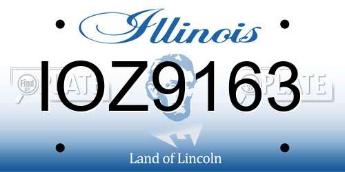 IOZ9163 Illinois License Plate