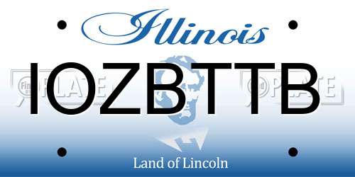 IOZBTTB Illinois License Plate