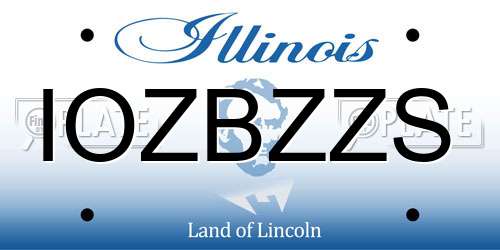 IOZBZZS Illinois License Plate