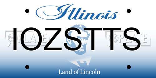 IOZSTTS Illinois License Plate