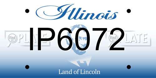 IP6072 Illinois License Plate