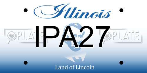 IPA27 Illinois License Plate