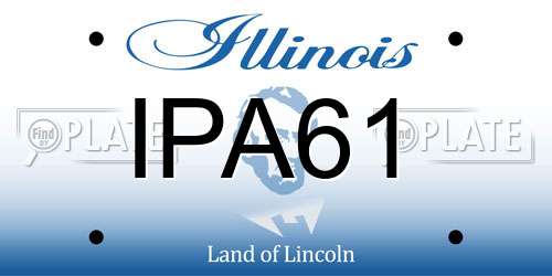 IPA61 Illinois License Plate