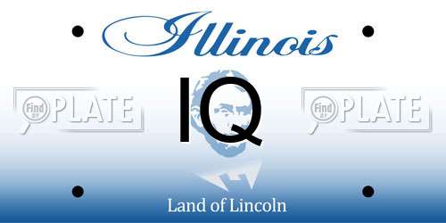 IQ Illinois License Plate