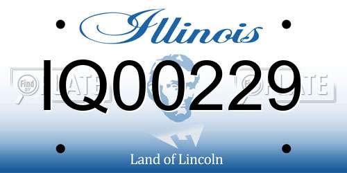 IQ00229 Illinois License Plate