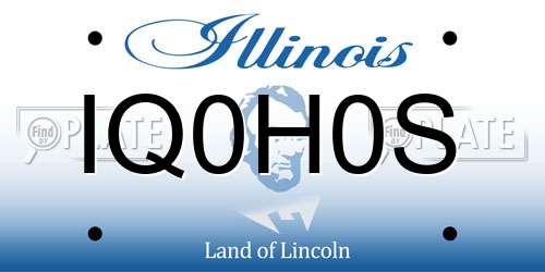 IQ0H0S Illinois License Plate
