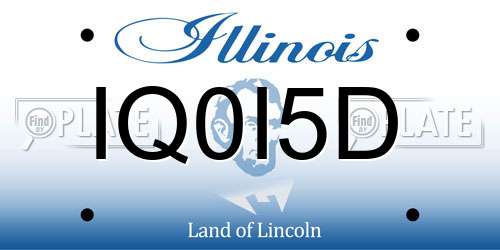 IQ0I5D Illinois License Plate