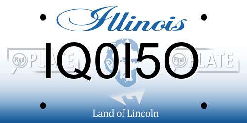 IQ0I5O Illinois License Plate
