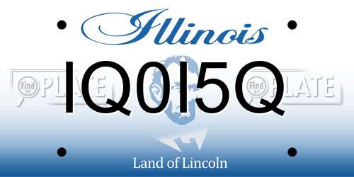 IQ0I5Q Illinois License Plate