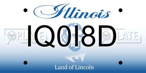 IQ0I8D Illinois License Plate