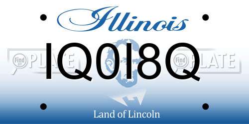 IQ0I8Q Illinois License Plate