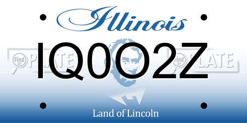 IQ0O2Z Illinois License Plate