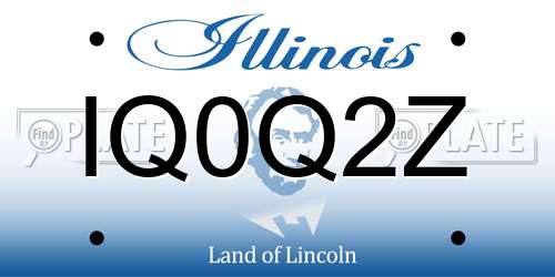 IQ0Q2Z Illinois License Plate