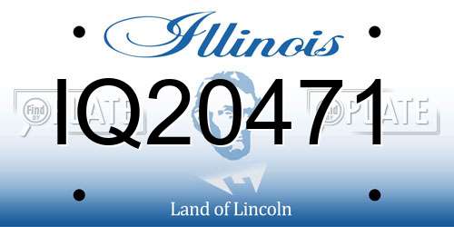 IQ20471 Illinois License Plate