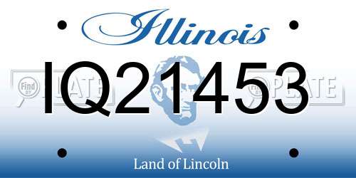 IQ21453 Illinois License Plate