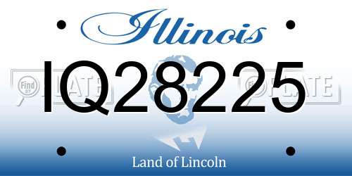 IQ28225 Illinois License Plate