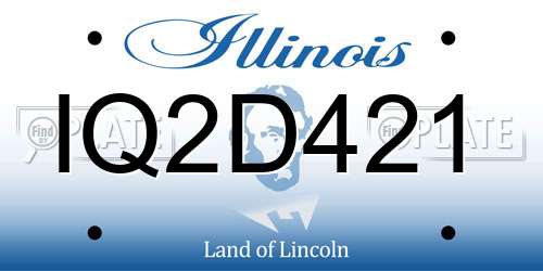IQ2D421 Illinois License Plate
