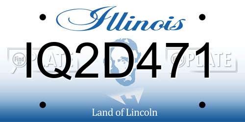 IQ2D471 Illinois License Plate