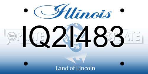 IQ2I483 Illinois License Plate