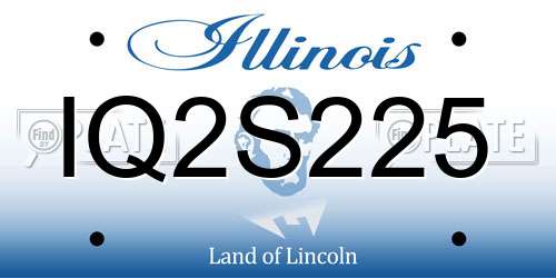 IQ2S225 Illinois License Plate