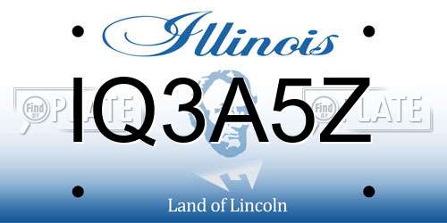 IQ3A5Z Illinois License Plate