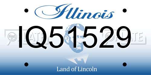 IQ51529 Illinois License Plate