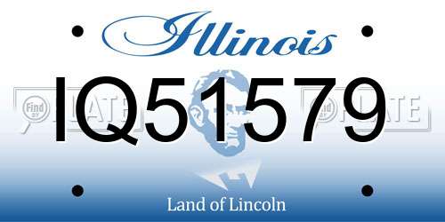 IQ51579 Illinois License Plate