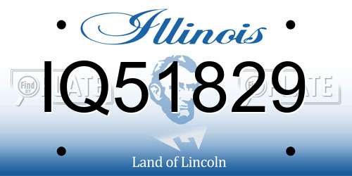 IQ51829 Illinois License Plate