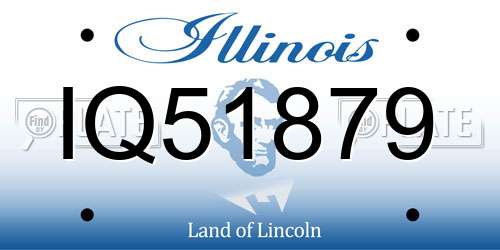 IQ51879 Illinois License Plate