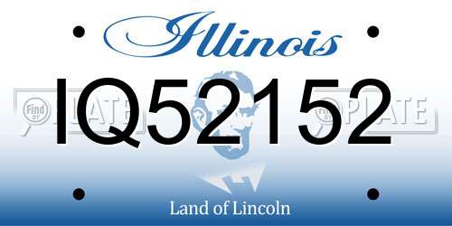 IQ52152 Illinois License Plate