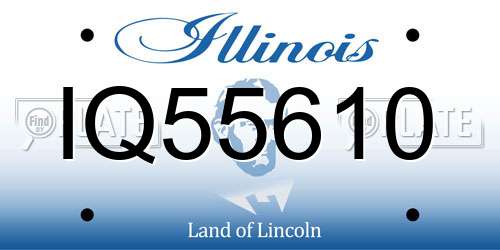 IQ55610 Illinois License Plate