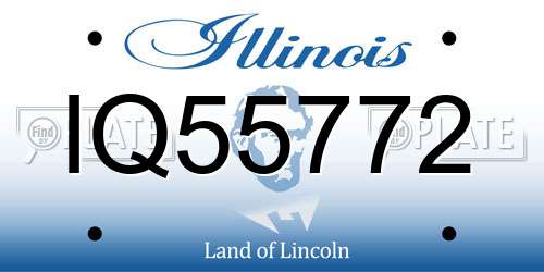 IQ55772 Illinois License Plate