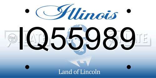 IQ55989 Illinois License Plate