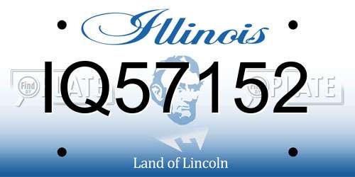 IQ57152 Illinois License Plate