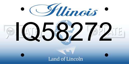 IQ58272 Illinois License Plate