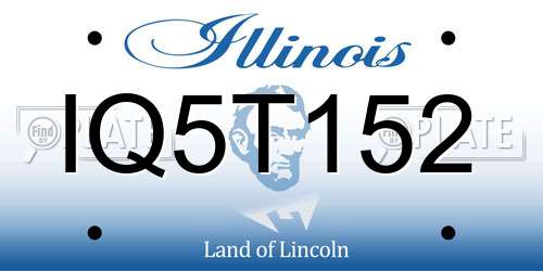 IQ5T152 Illinois License Plate