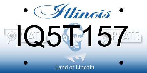IQ5T157 Illinois License Plate
