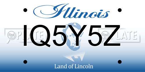 IQ5Y5Z Illinois License Plate