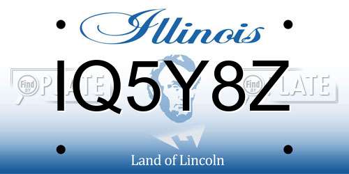 IQ5Y8Z Illinois License Plate