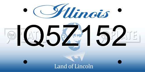 IQ5Z152 Illinois License Plate