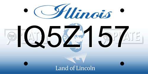 IQ5Z157 Illinois License Plate