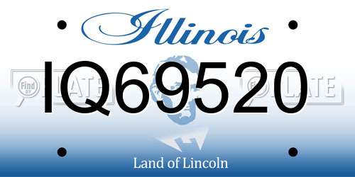 IQ69520 Illinois License Plate