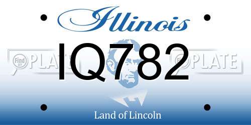 IQ782 Illinois License Plate