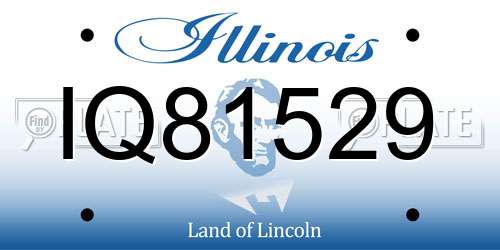 IQ81529 Illinois License Plate