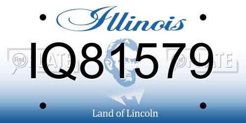 IQ81579 Illinois License Plate