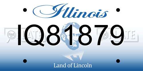 IQ81879 Illinois License Plate