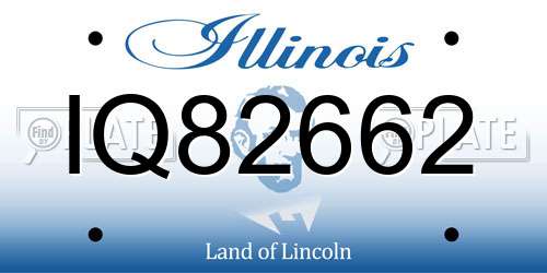 IQ82662 Illinois License Plate