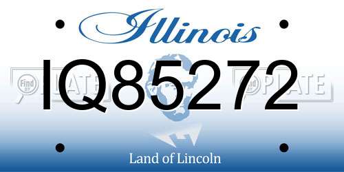 IQ85272 Illinois License Plate