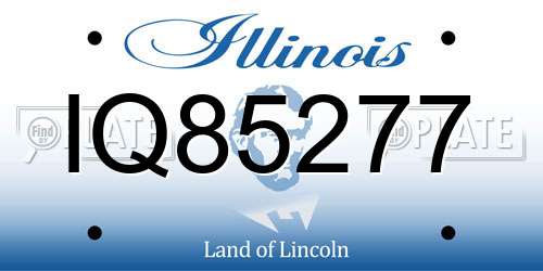 IQ85277 Illinois License Plate