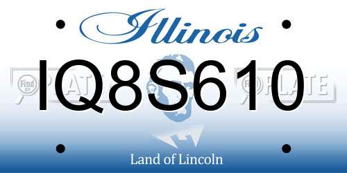 IQ8S610 Illinois License Plate